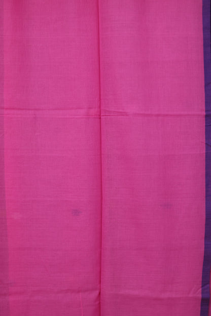 Pink Pure Handwoven Jamdhani Malai Cotton Saree