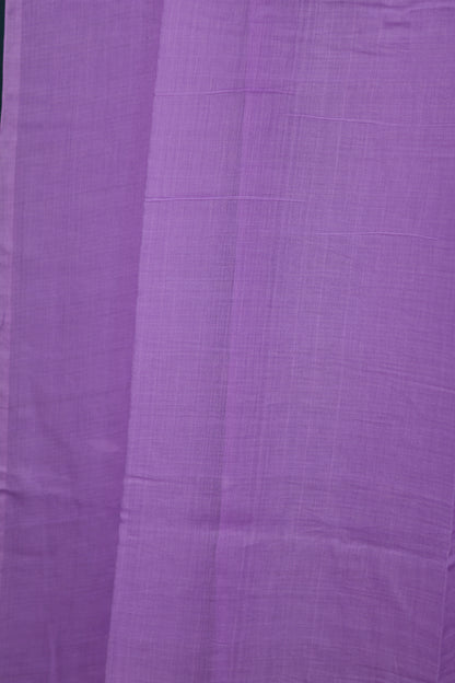 Lavender Pure Handwoven Malai Cotton Saree with Butta Weaving