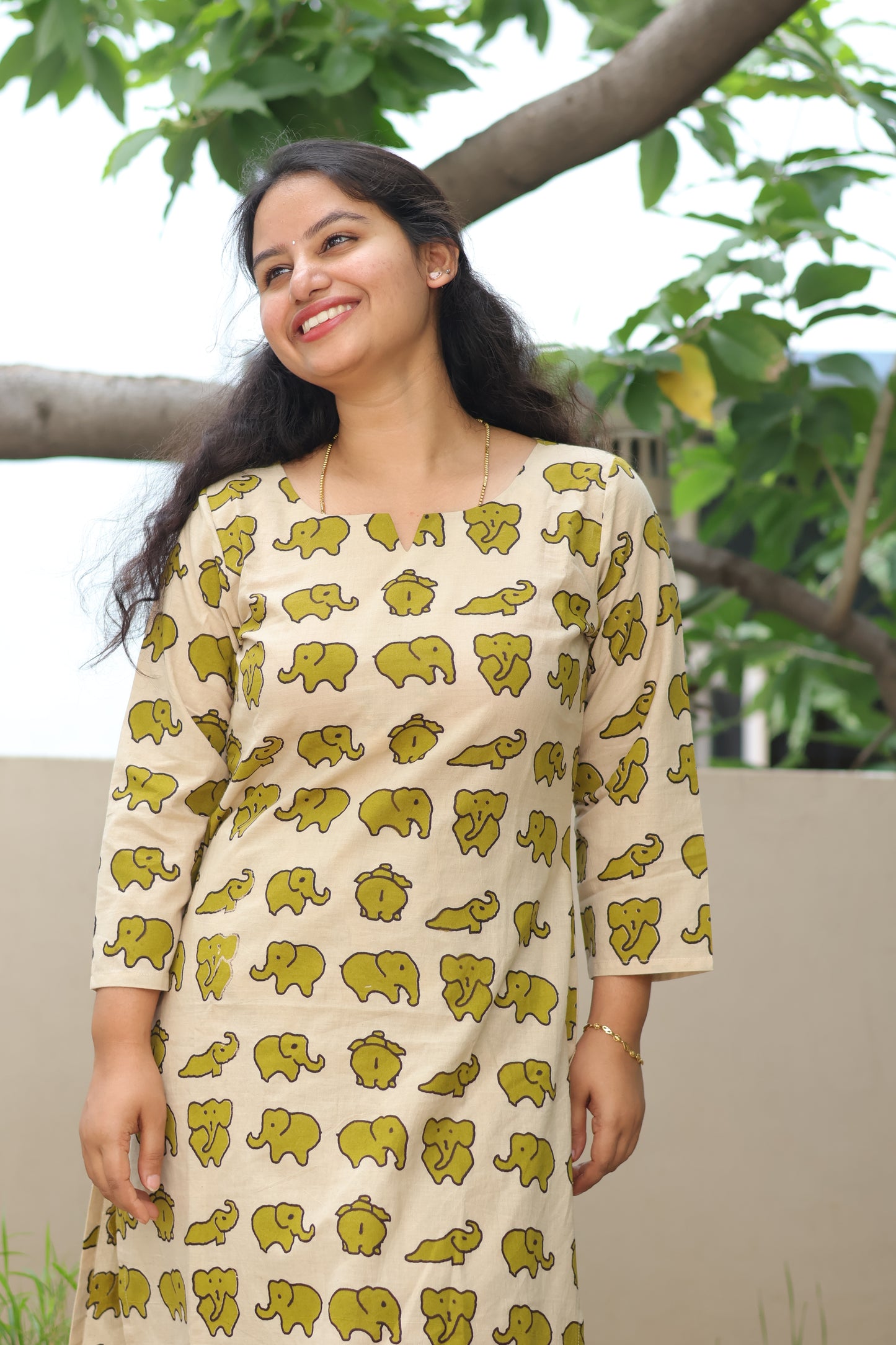 Green Pure Cotton Handcrafted Co-Ord Set