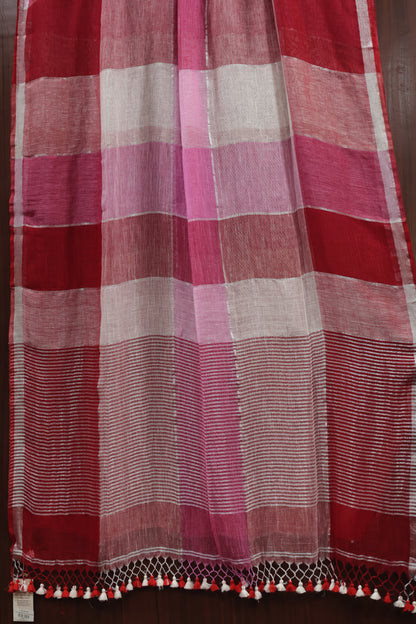 Pure Handwoven Linen Saree