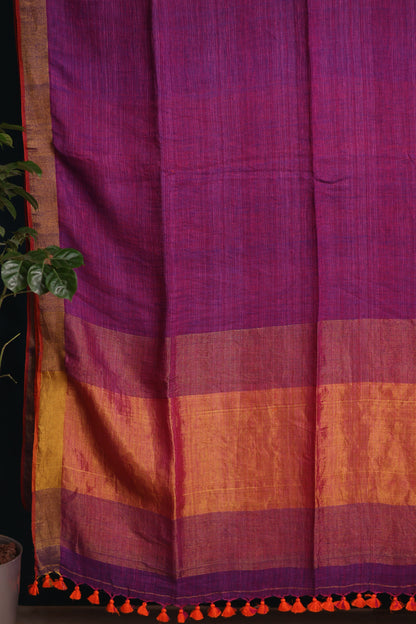 Pure Handwoven Linen Saree