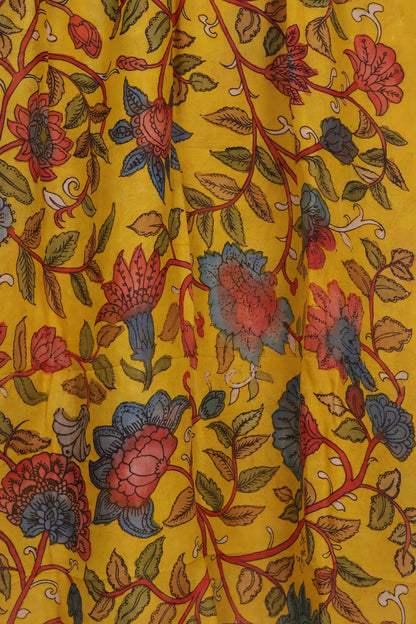 Pen Kalamkari Mangalagiri silk Dupatta