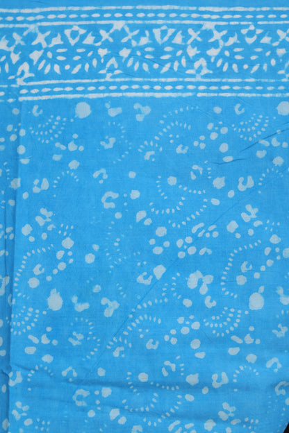 Bagru Handblock printed MulMul cotton saree
