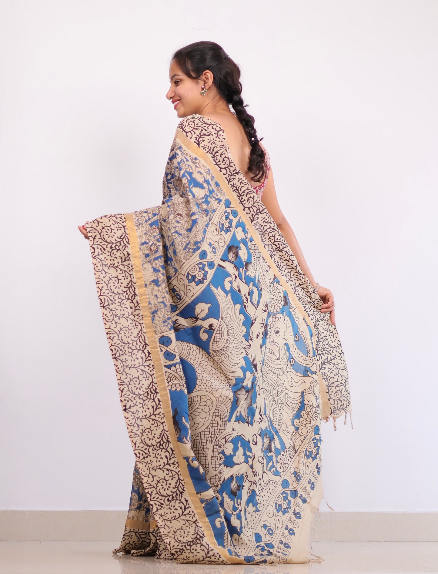 Chennur silk kalamkari Saree