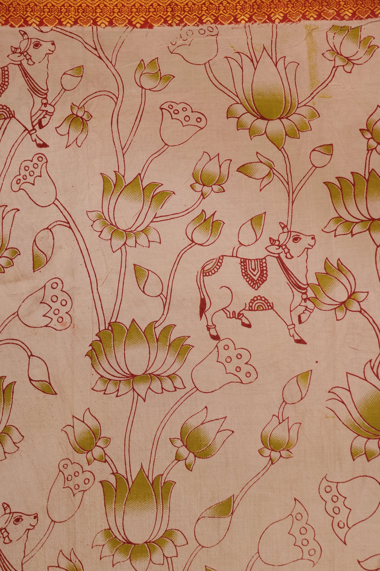 Kanchi Border Kalamkari Chennur Silk Saree