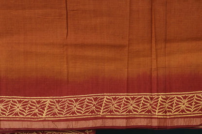 Dual shade Bagru Hand block printed Kota Doria Saree