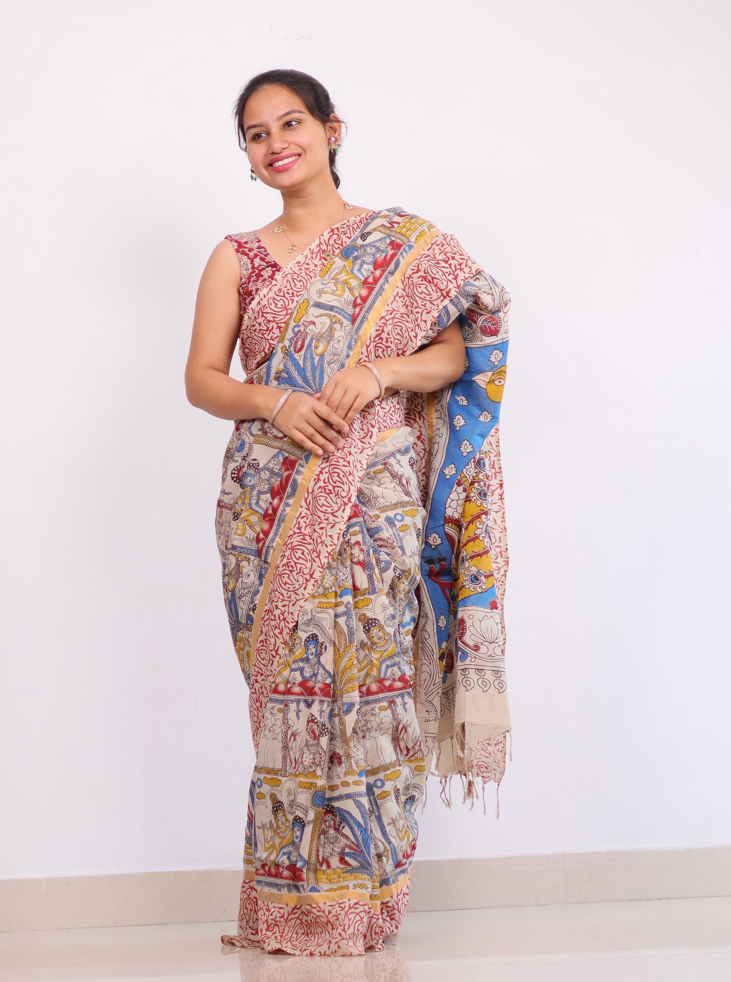 Chennur silk kalamkari Saree