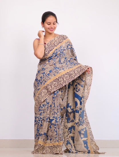 Chennur silk kalamkari Saree