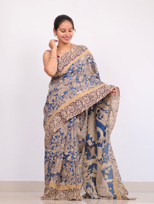 Chennur silk kalamkari Saree