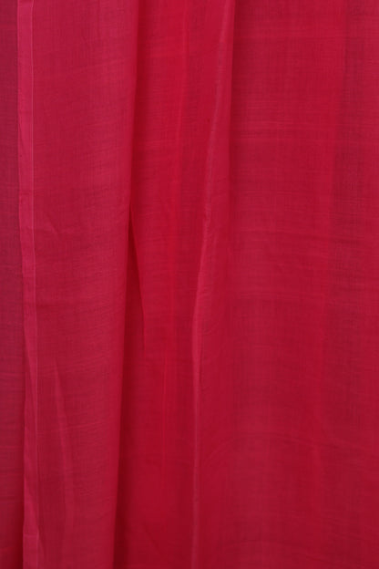 Pink Pure Handwoven Malai Cotton Saree with Butta Weaving