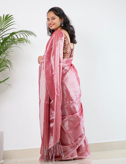 Tissue Mul Cotton Saree