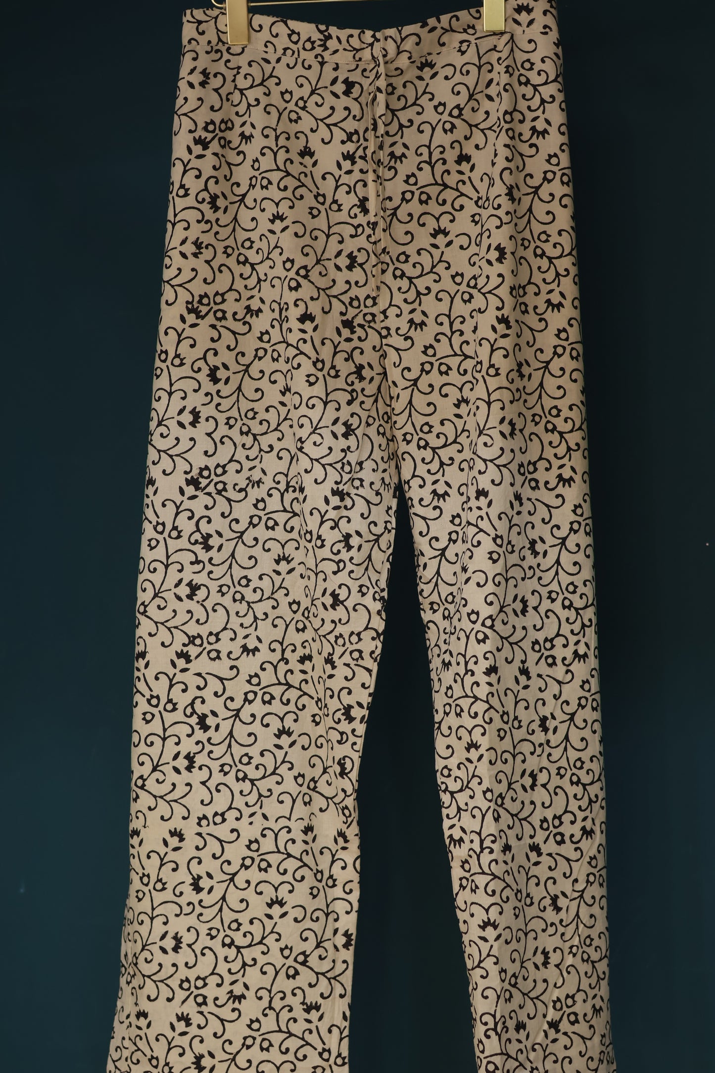 Mustard Handblock printed kota 3 piece suit (stitched)