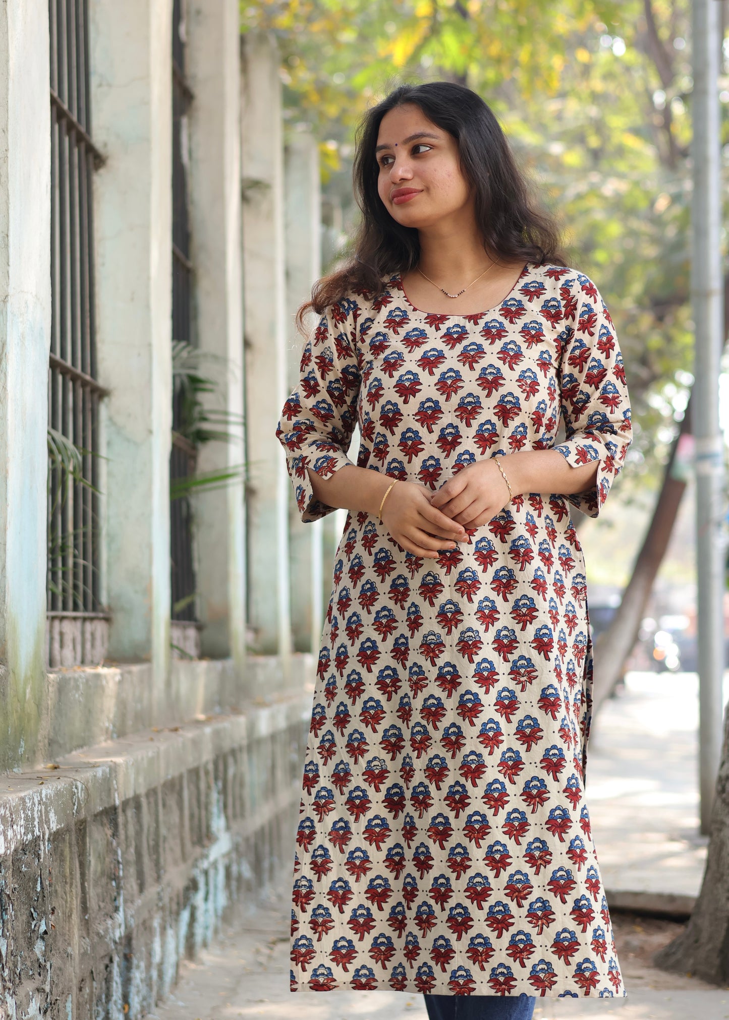 Ajrakh Hand Block printed Kurti