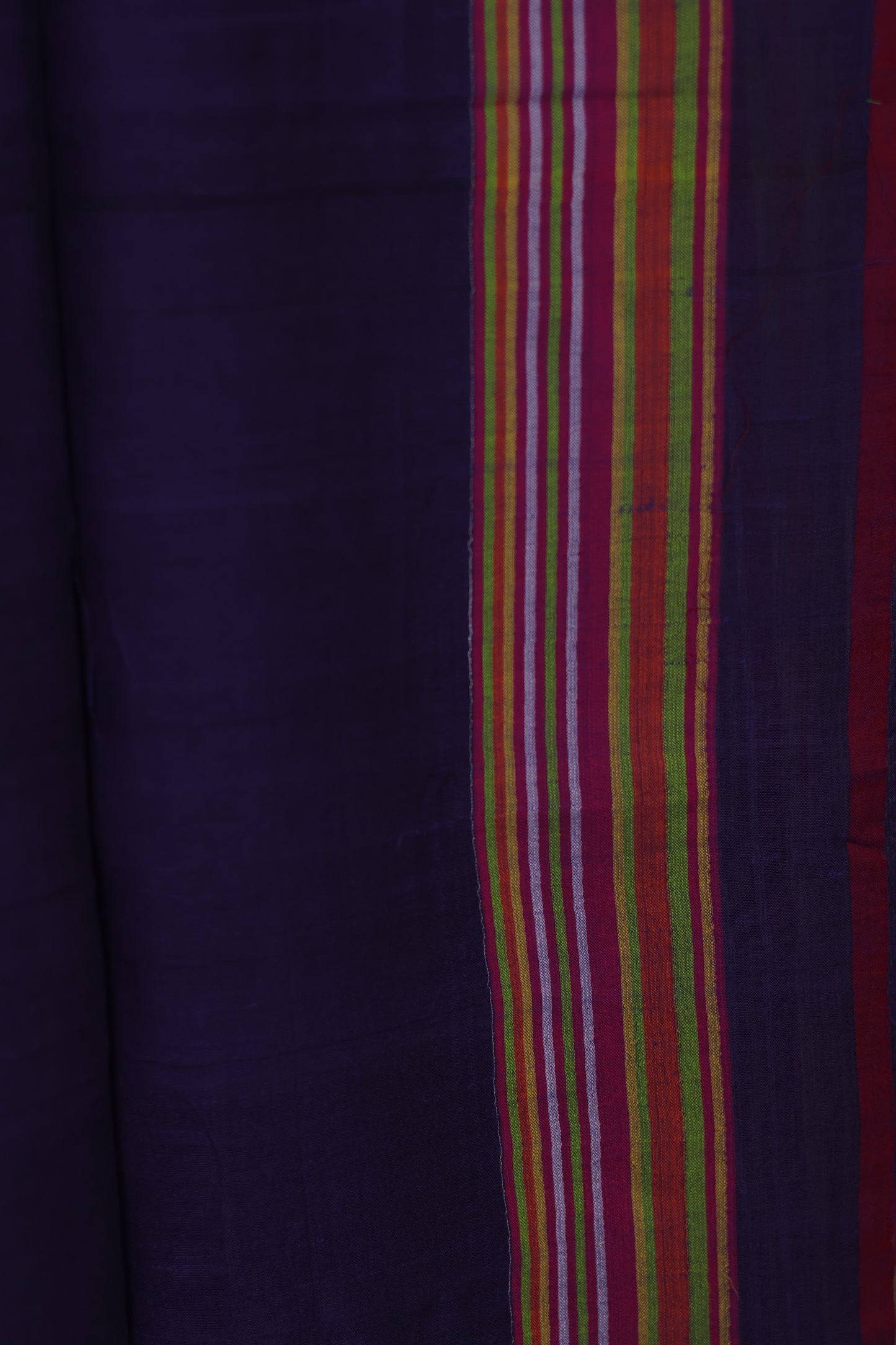 Blue Bhujodi weaving Malai Cotton Saree | Looms & Tassels
