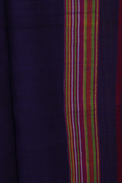 Blue Bhujodi weaving Malai Cotton Saree | Looms & Tassels