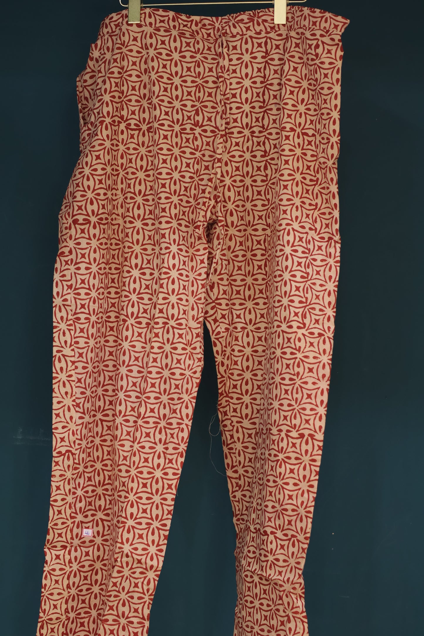 Cream Handblock printed kota 3 piece suit (stitched)