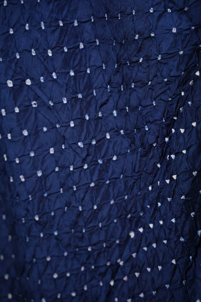 Cyan Blue Handcrafted Bandhani Paithani Dola Silk Saree | Looms & Tassels