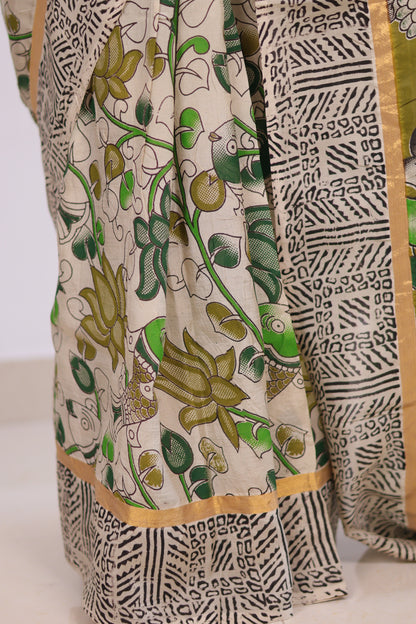 Chennur silk kalamkari Saree