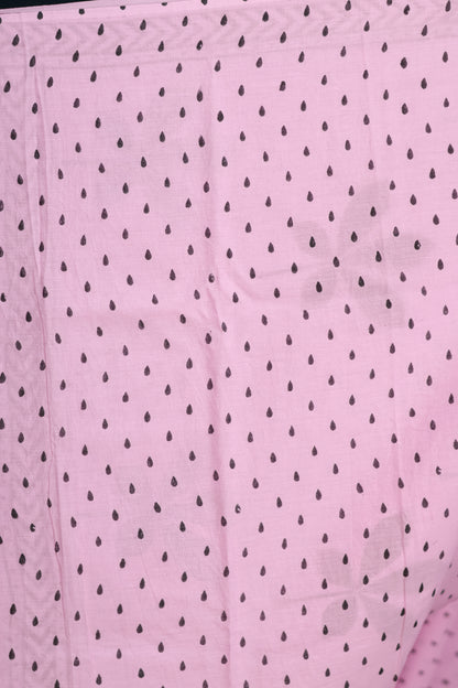 Bagru Handblock printed MulMul cotton saree