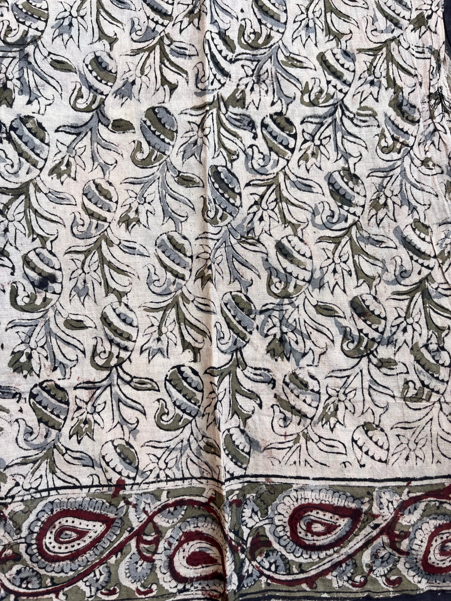 Hand Block Printed Kalamkari Cotton Saree