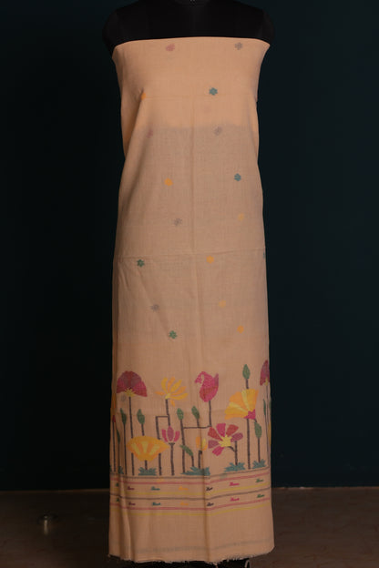 Handwoven Jamdhani pure Malai cotton 2 piece suit sets