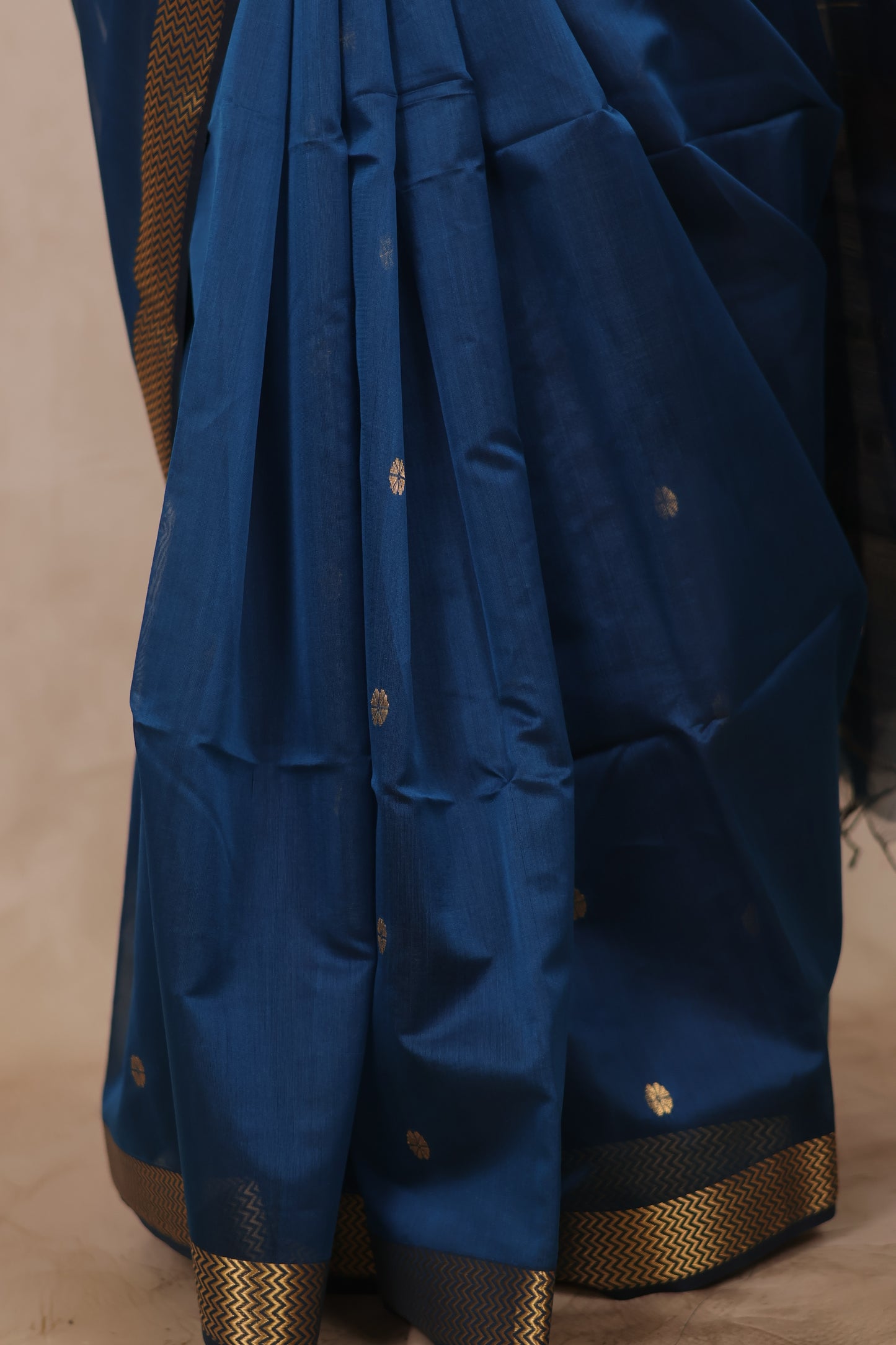 Blue Handloom Maheswari Silk Cotton Sarees | Looms & Tassels