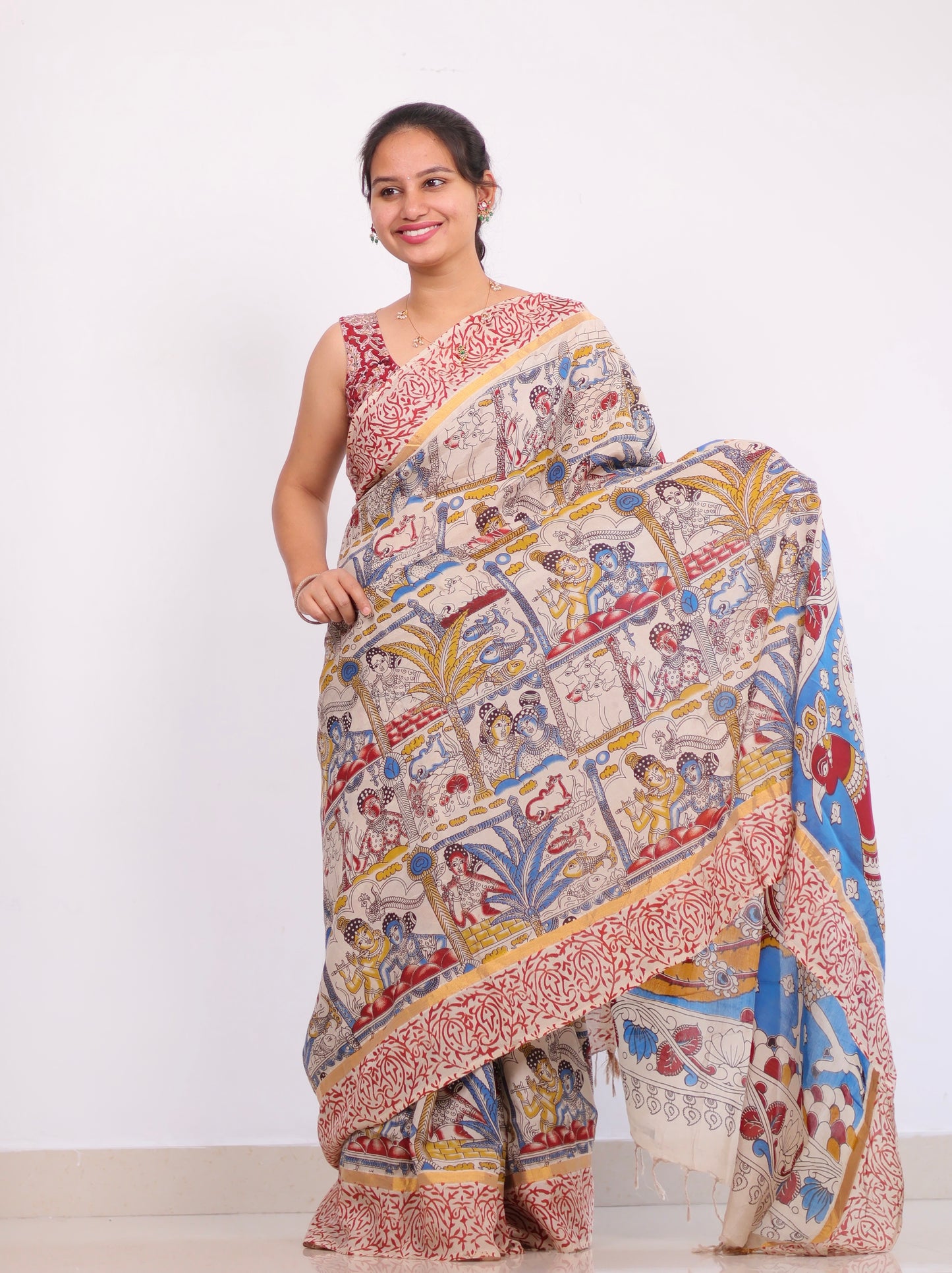 Chennur silk kalamkari Saree