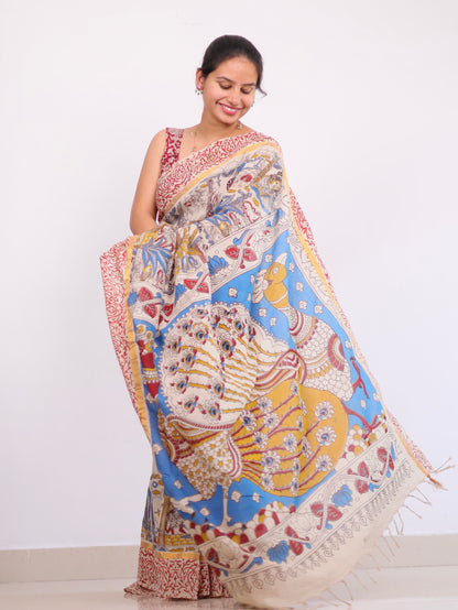 Chennur silk kalamkari Saree