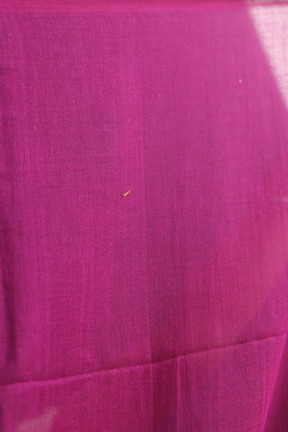 Pure Handwoven Malai Cotton Saree with Butta Weaving