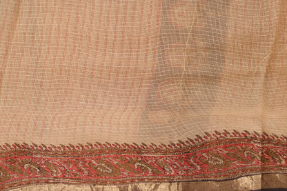 Bagru Hand block printed Kota Doria Saree