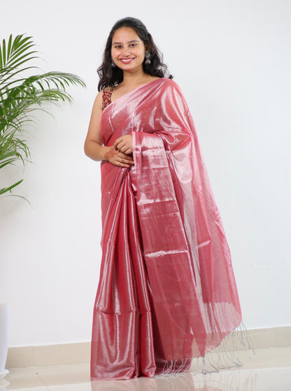 Tissue Mul Cotton Saree