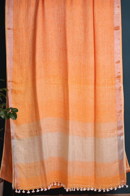 Pure Handwoven Linen Saree