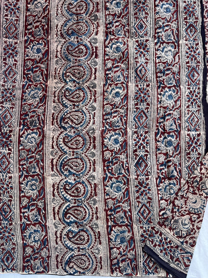 Hand Block Printed Kalamkari Cotton Saree