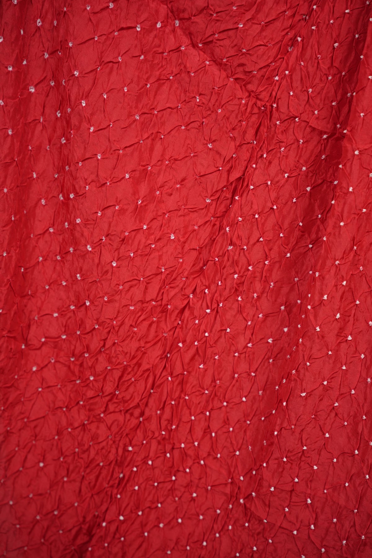 Red Handcrafted Bandhani Paithani Dola Silk Saree | Looms & Tassels