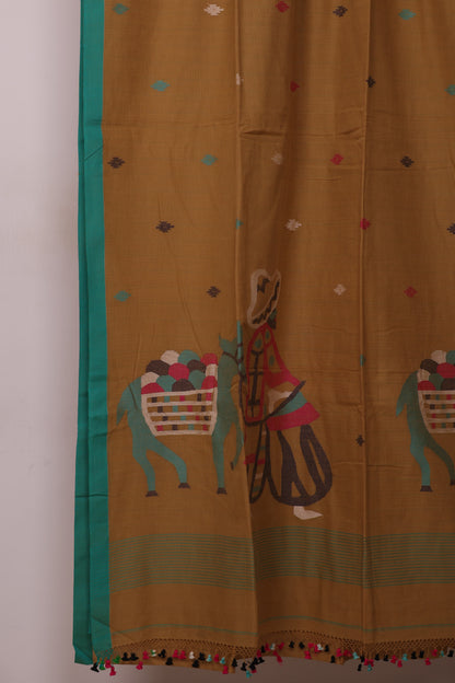 Pure Handwoven Jamdhani Malai Cotton Saree