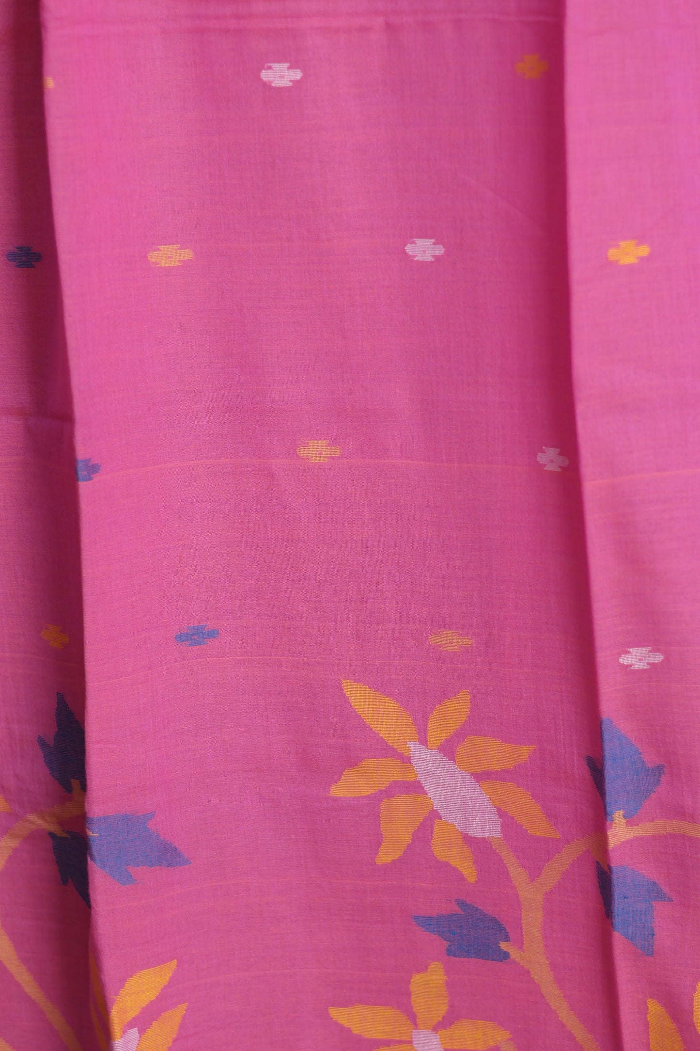 Pure Handwoven Jamdhani Malai Cotton Saree