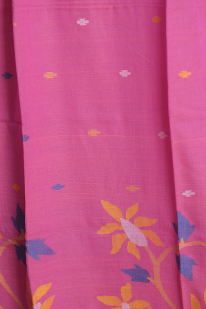 Pure Handwoven Jamdhani Malai Cotton Saree