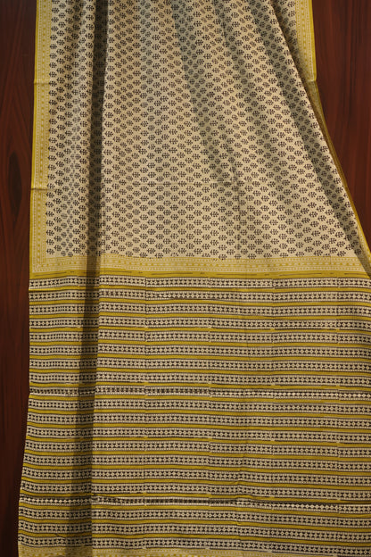Bagru Handblock printed MulMul cotton saree