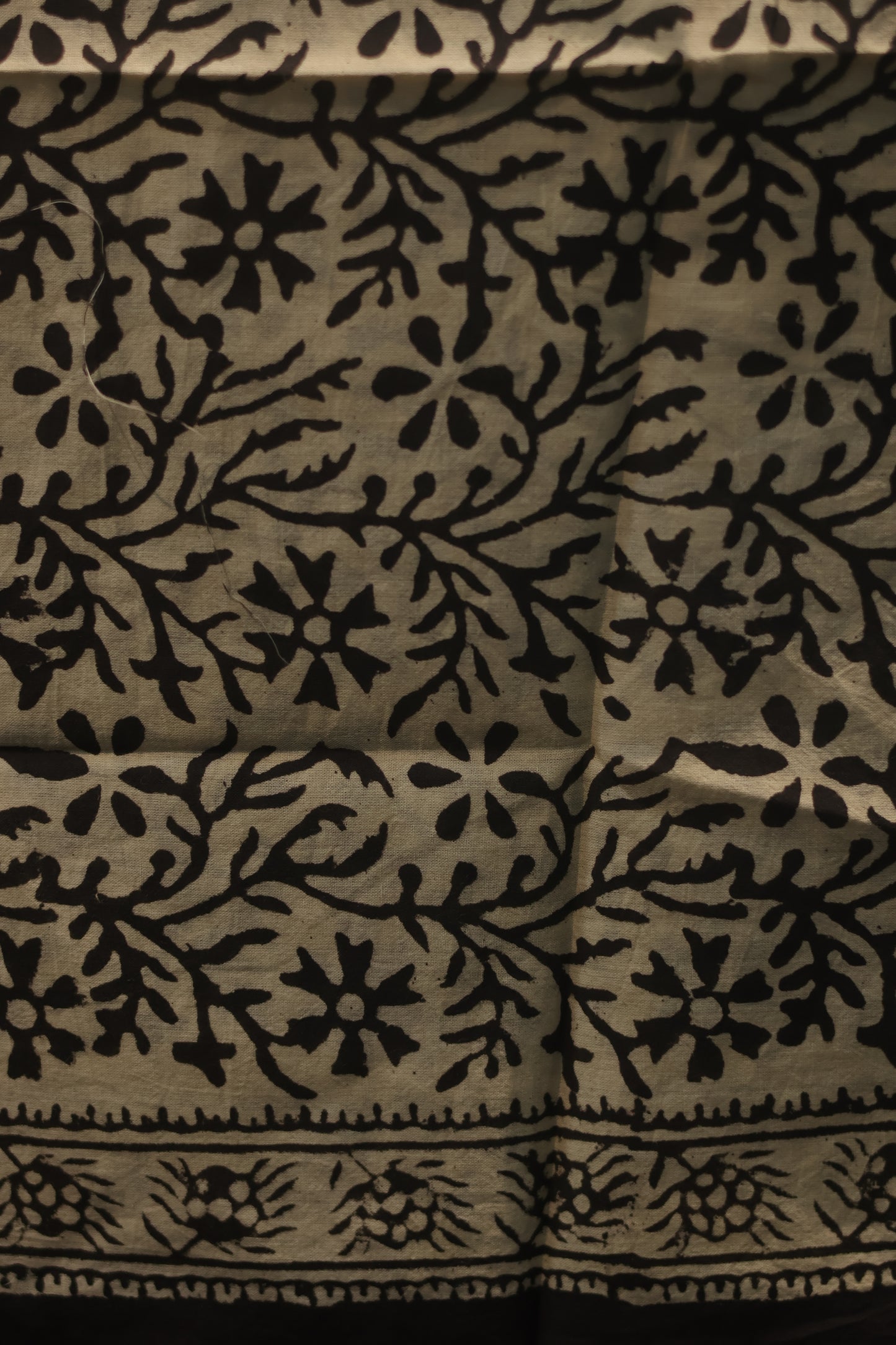 Bagru Handblock printed MulMul cotton saree