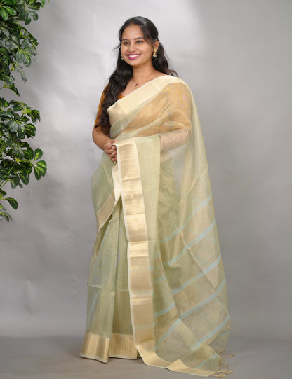 Checks Handloom Maheswari Tissue Silk Cotton Sarees | Looms & Tassels