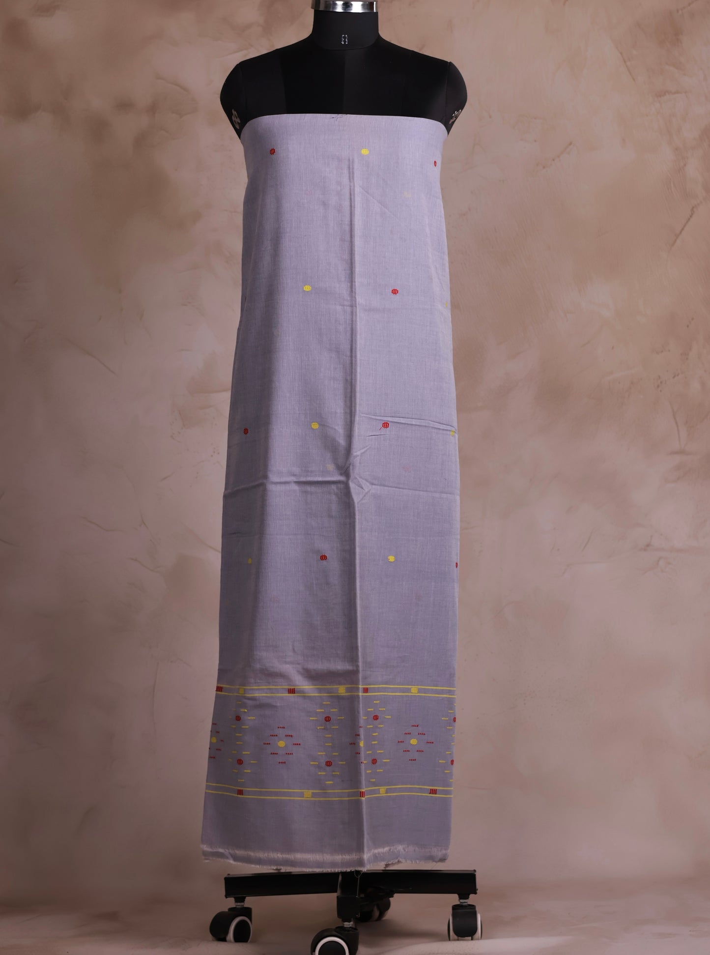 Handwoven Jamdhani weaving pure Malai cotton 2 piece suit sets | Looms & Tassels