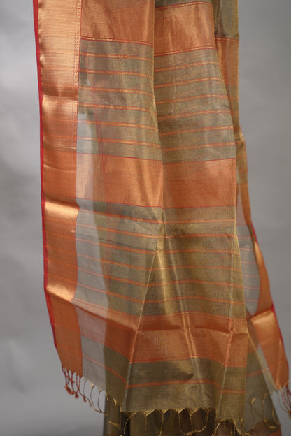 Checks Handloom Maheswari Tissue Silk Cotton Sarees | Looms & Tassels