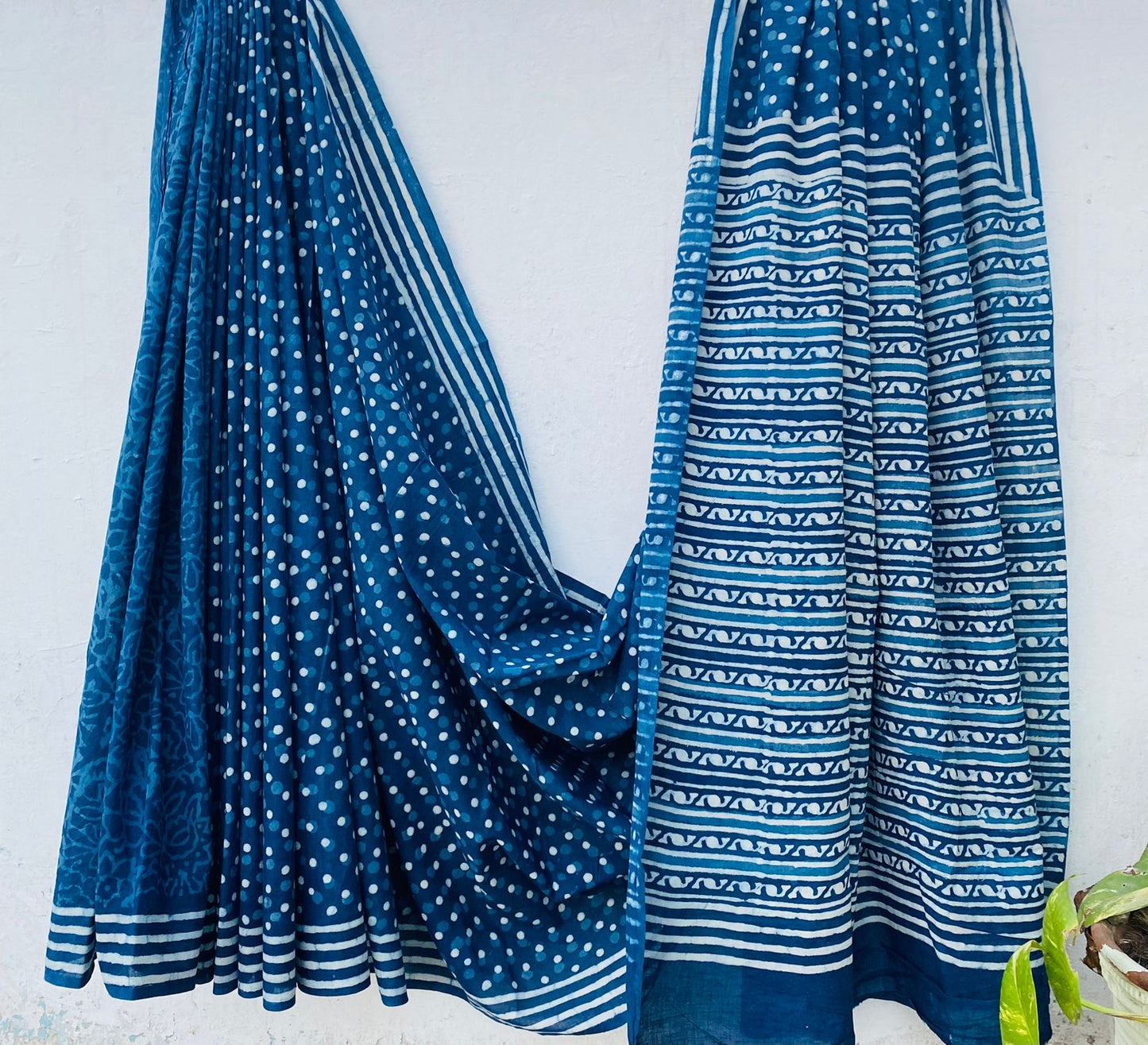 Bagru Handblock printed MulMul cotton saree