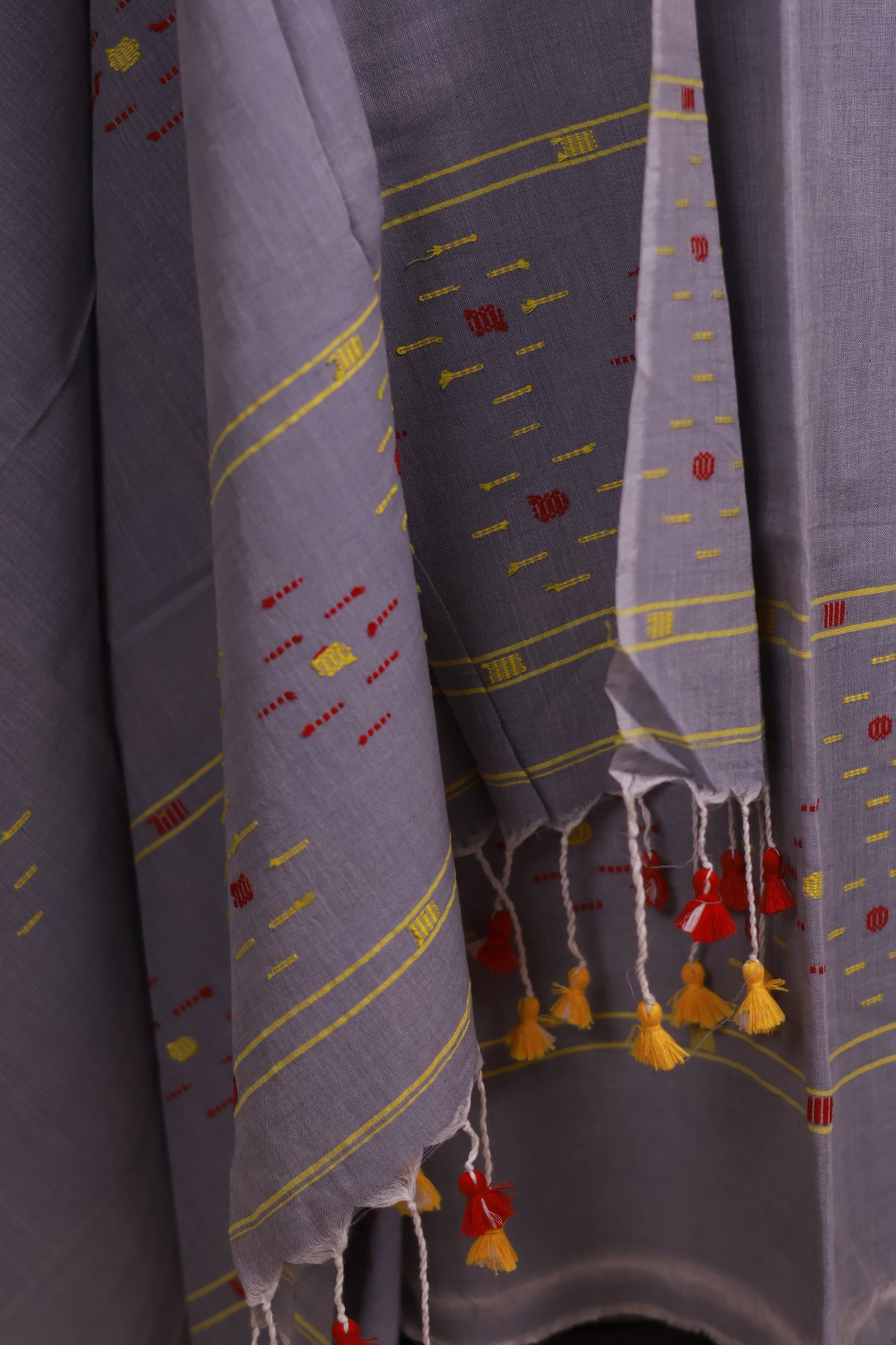 Handwoven Jamdhani weaving pure Malai cotton 2 piece suit sets | Looms & Tassels
