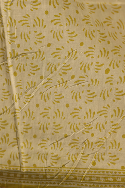 Bagru Handblock printed MulMul cotton saree