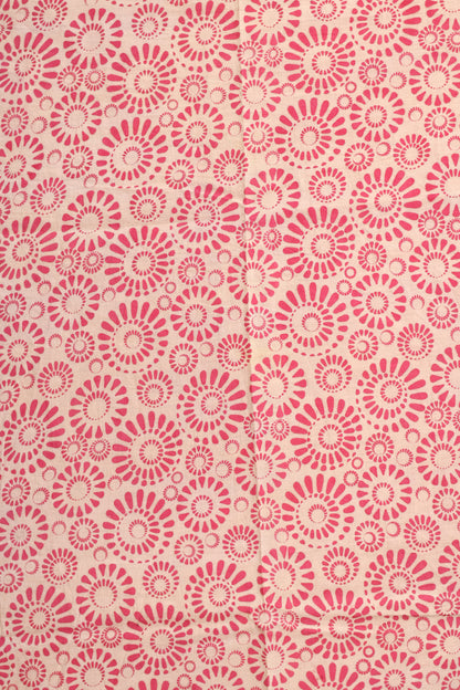 Pink Kalamkari Cotton Saree