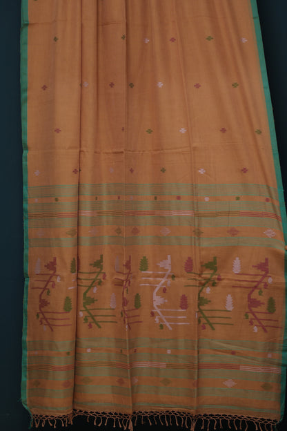 Pure Handwoven Jamdhani Malai Cotton Saree