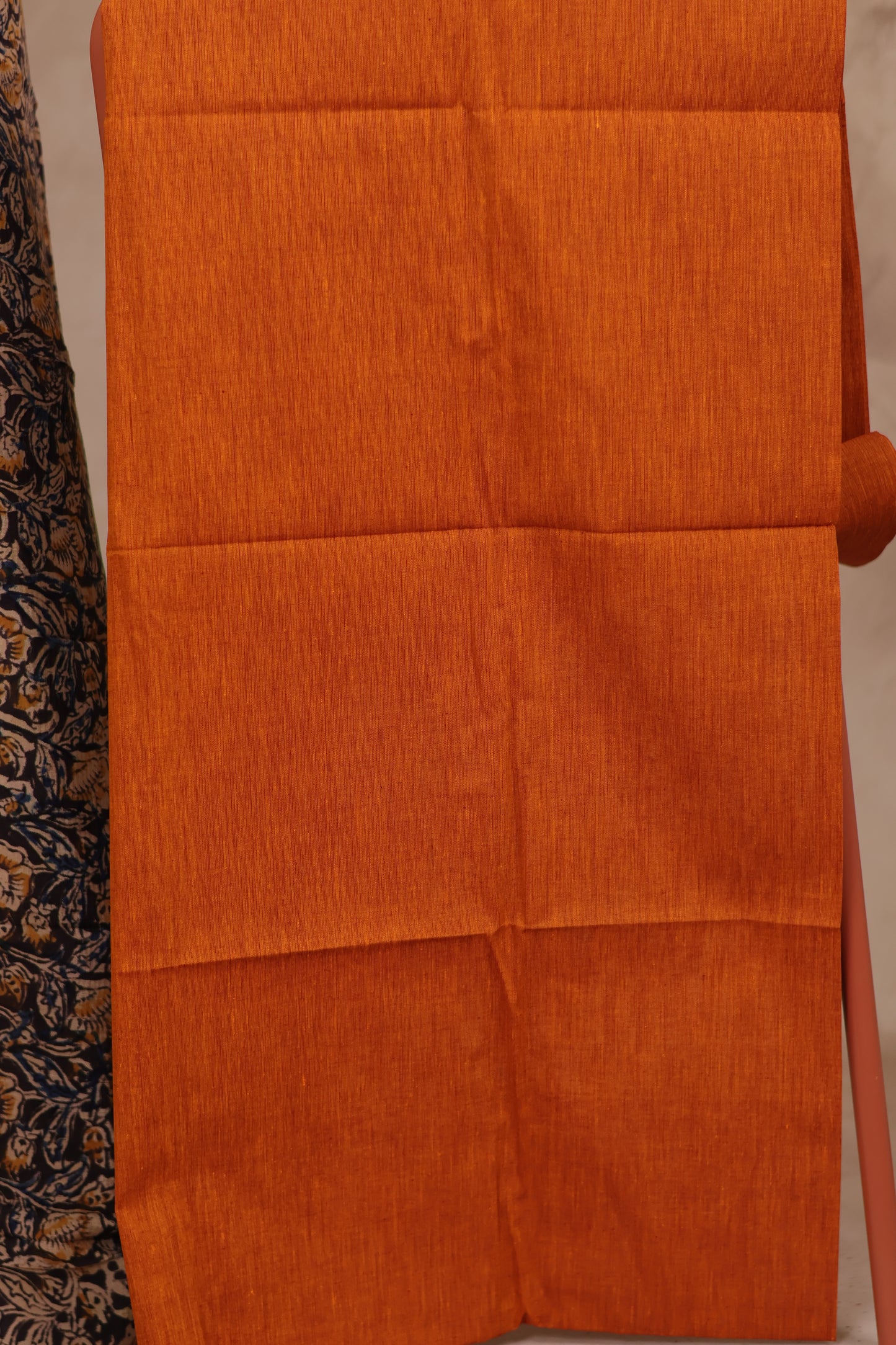 Hand Block Printed Kalamkari Unstitched 3pc Suit Set