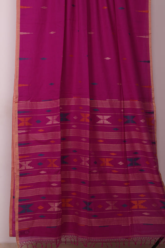 Pure Handwoven Jamdhani Malai Cotton Saree