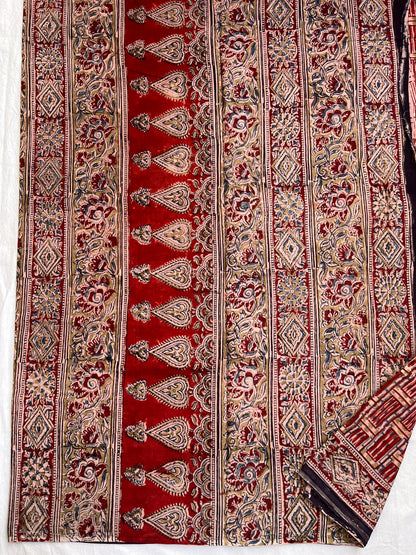 Hand Block Printed Kalamkari Cotton Saree